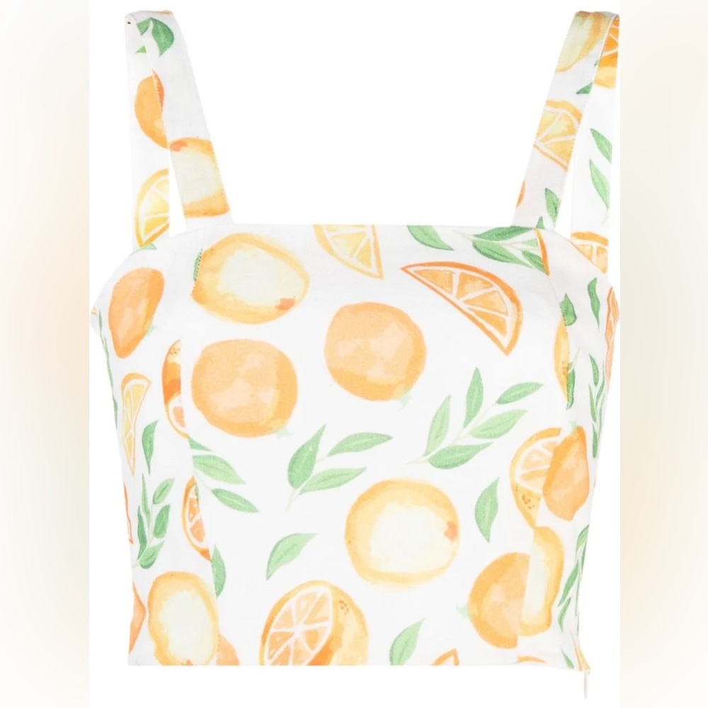 AMBRA MADDALENA Bridie orange print top